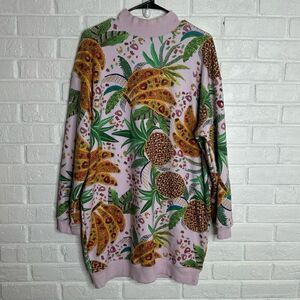NWOT Farm Rio Lilac Mixed Fruit Oversized Sweatshirt Dress size Small